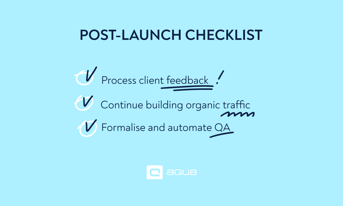 Post-launch checklist
